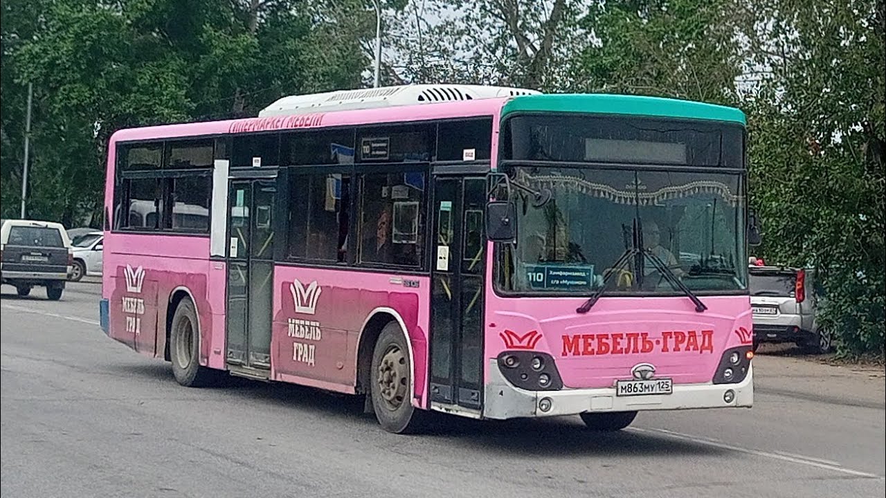 Хабаровск. Поездка на автобусе DAEWOO BC211M. Дачный маршрут 110.