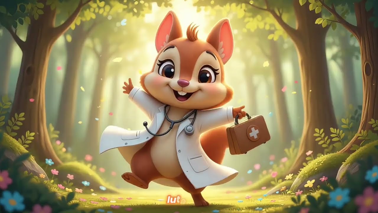 Veverița Doctorița 🐿️ – Partea a 2-a: Ajută Cățelușul 🐝 | Cântec Animat pentru Copii