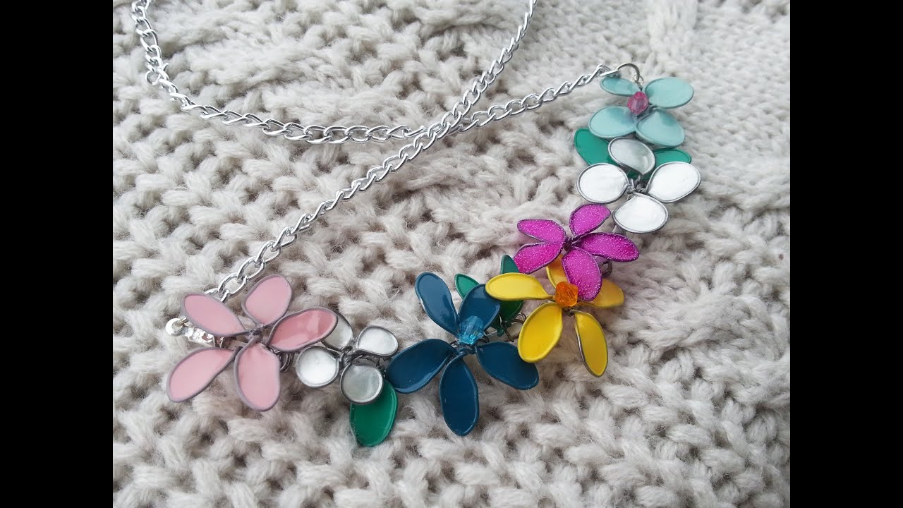 TUTORIAL: COLLANA con FIORI di SMALTO per unghie
