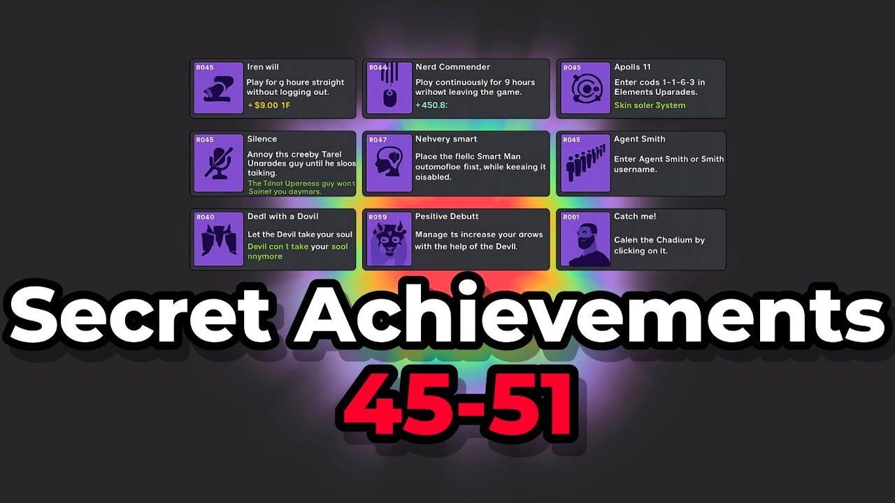 Secret Achievements 45-51 Guide | Revolution Idle Secret Achievements.