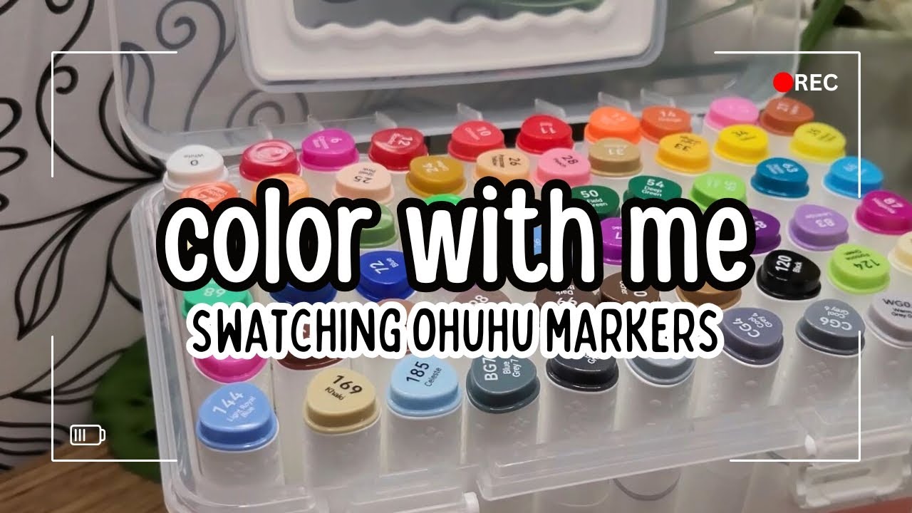 Swatching Ohuhu Water Based Markers 🎨 + Easy Hair Coloring Tutorial