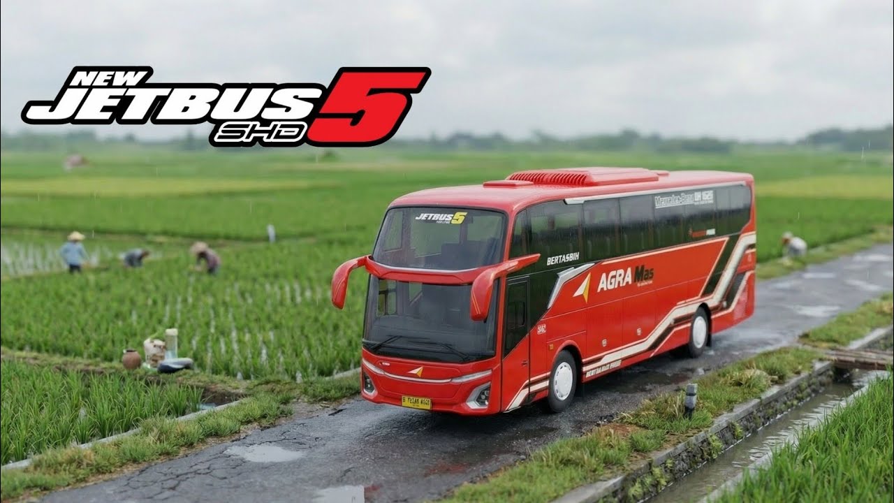 Bus Agramas Menjelajah 🚍 Dari Terminal Lewati Hutan, Sawah & Kota | Diorama Miniatur Super Realistis