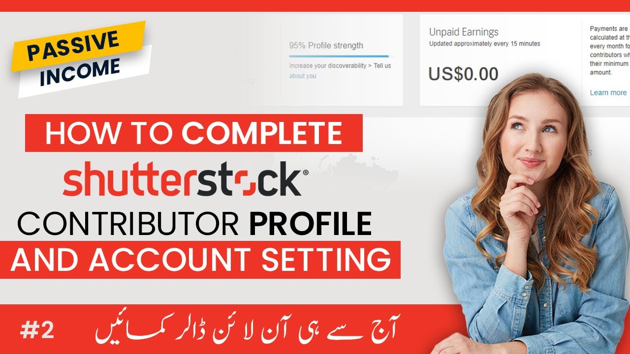 How to complete Shutterstock Contributor Profile and Account Setting