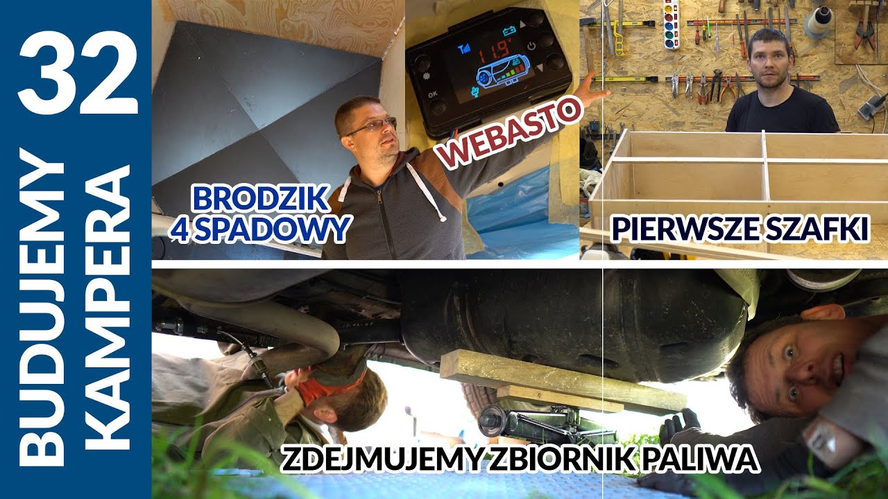 🤓 Webasto, szafki, łazienka i brodzik w Kamperze. Ile wybudowaliśmy w 4 osoby?
