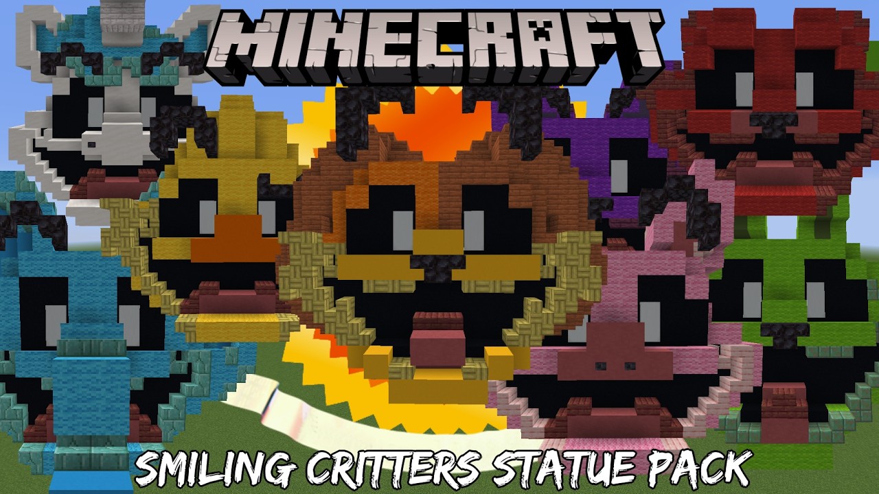 Minecraft Tutorial: Smiling Critters Statue Pack (Poppy Playtime)