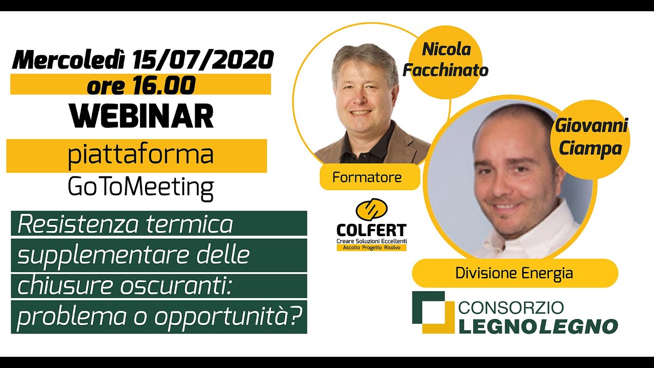 Masterclass LegnoLegno. Resistenza termica supplementare chiusure oscuranti: problema o opportunità?