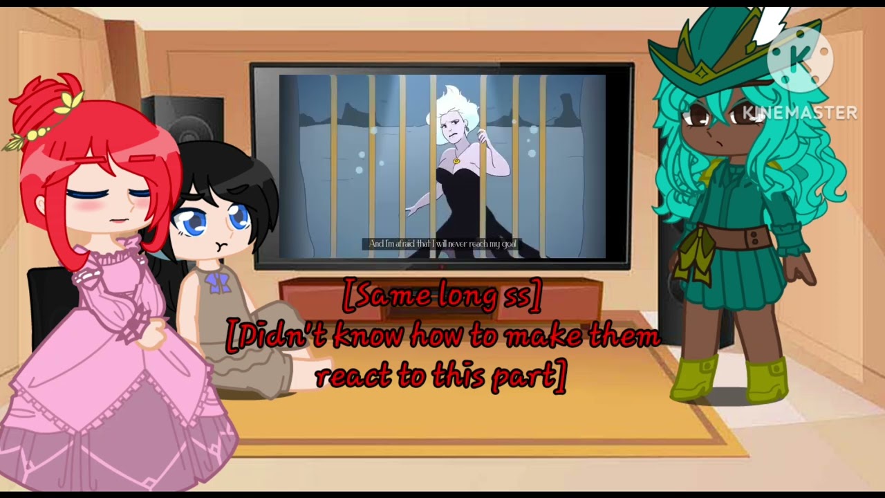 ♣︎Ariel, Melody and Uma react to Ursula's villian origin song♣︎
