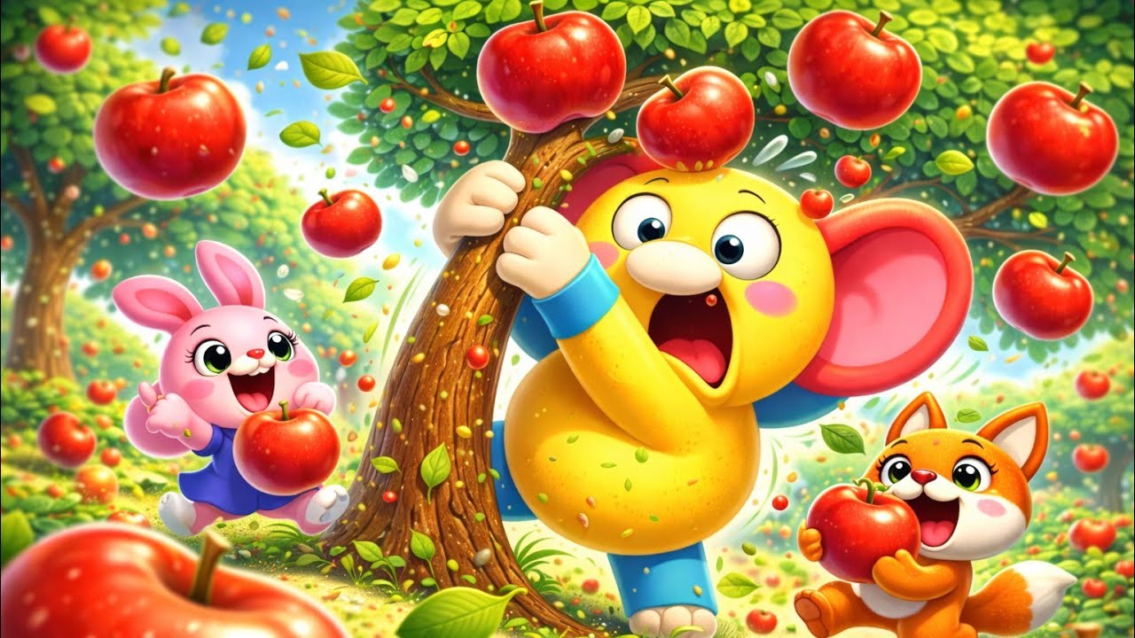 Big Elephant Harvests Apples 🍎🐘 | Fun Kids Story