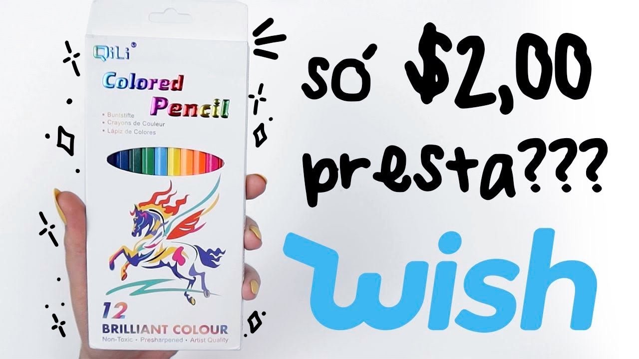 TESTANDO O L&Aacute;PIS DE COR MAIS BARATO DO WISH! - fiquei MUITO IMPRESSIONADA!