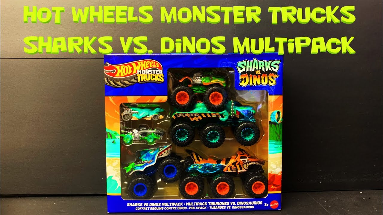 Hot Wheels Monster Trucks Sharks Vs. Dinos Multipack