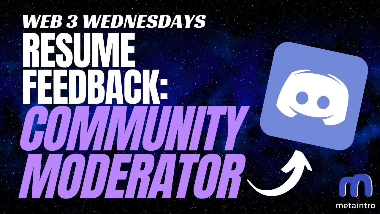 Web3 Community Moderator Resume Review