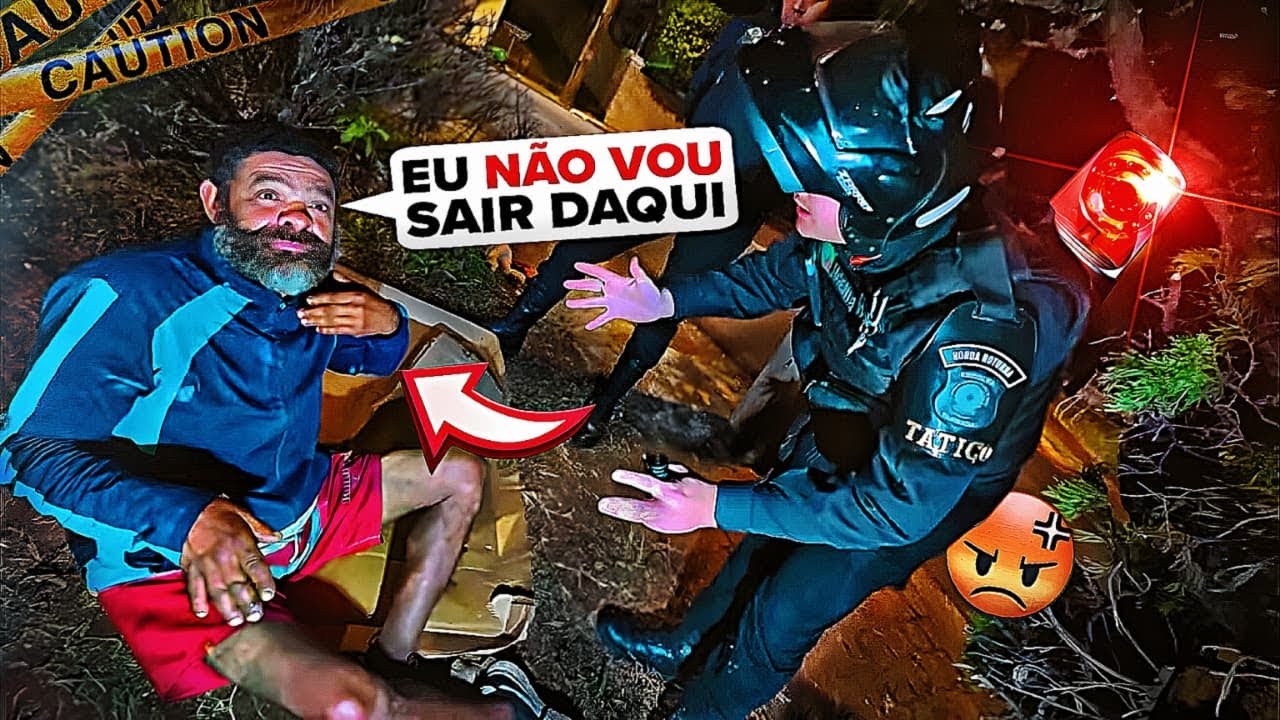 🚨CHAMEI A POLICIA PRA TIRAR O MORADOR DE RUA FOLGADO DA FRENTE DA MANSÃO ASSOMBRADA!!!
