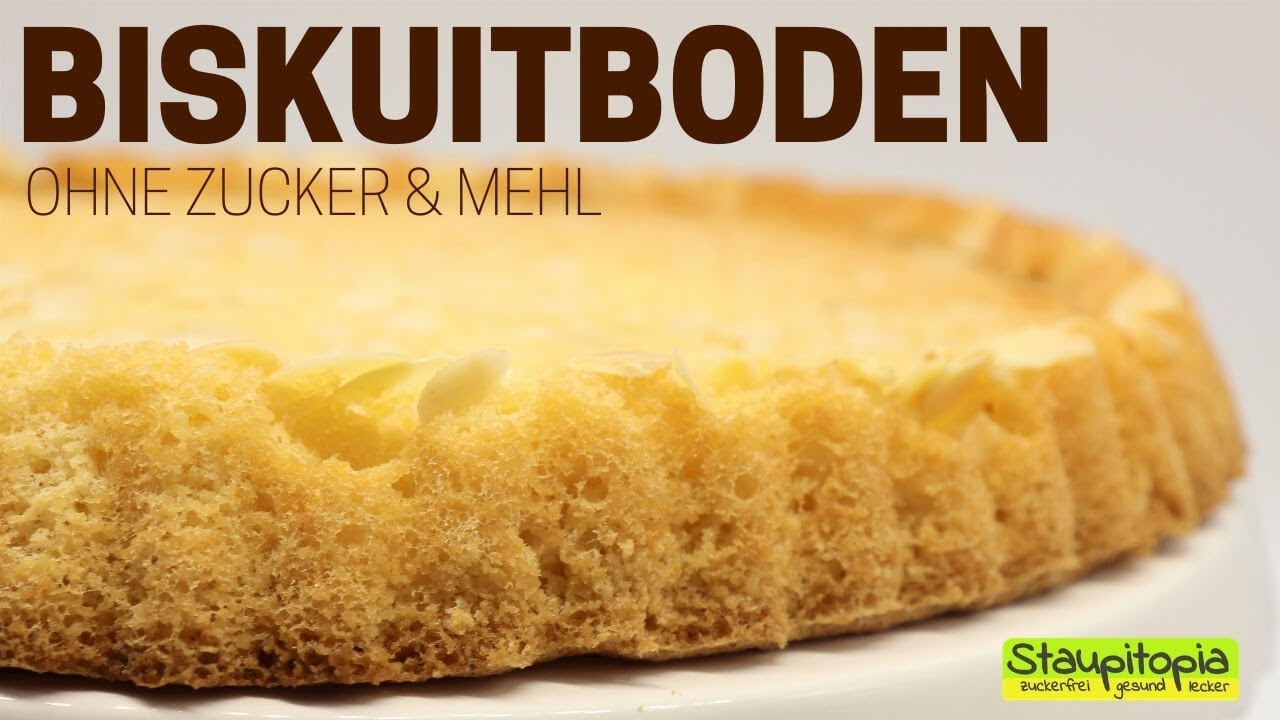 Low Carb Biskuitboden ohne Zucker aus nur 4 Zutaten | Low Carb Kuchen backen
