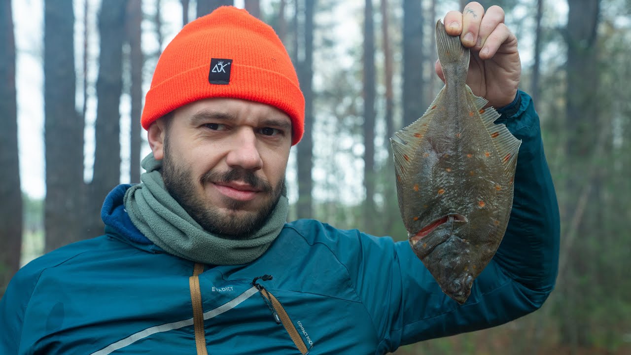 Камбала з овочами за 7 хвилин на Кострі ASMR |