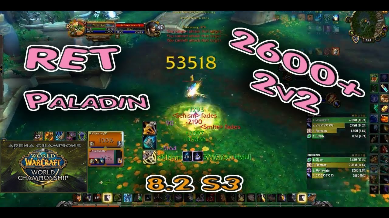 RET Paladin ARENA 2600+ BfA 8.2 / R1 Retribution Season 3