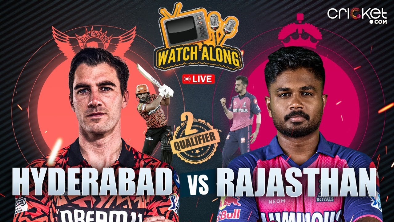🔴LIVE🔴 I #SRHvsRR I Match 73, Qualifier 2 #IPL2024 | Watchalong | Cricket.com