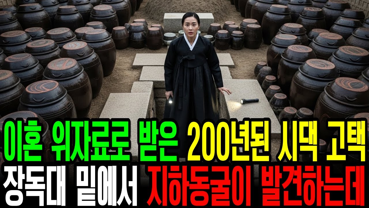 이혼 위자료로 받은 200년된 집 장독대에서 지하동굴이 발견하는데...| 오디오북 | 노후사연 | 감동사연