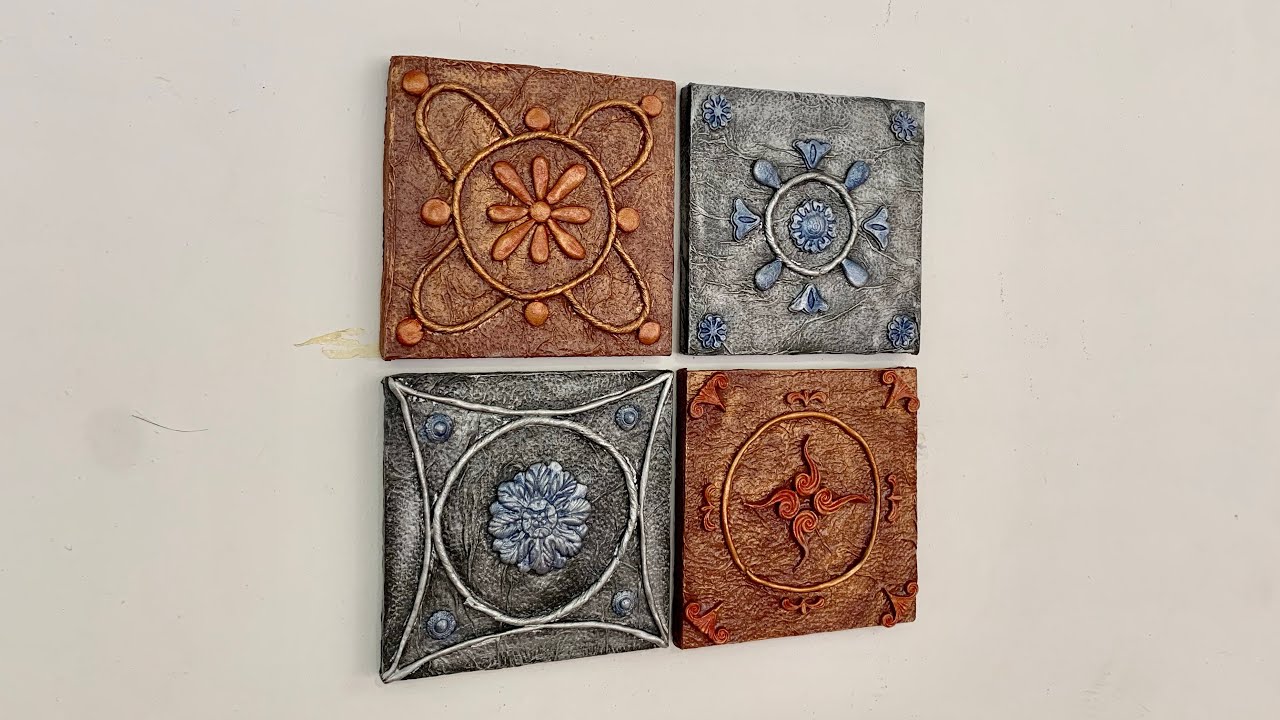 Manualidades con Unicel. Cuadros metalizados. DIY Home Decor