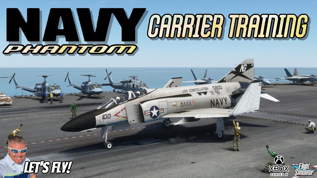 Landing The DC Designs F-4 Phantom On An Aircraft Carrier! MICROSOFT FLIGHT SIMULATOR XBOX