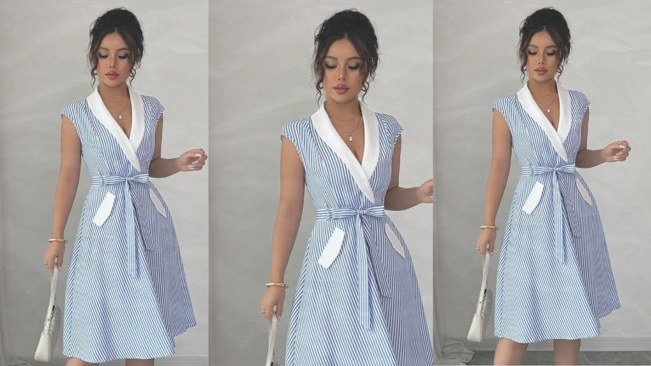 How to draft and cut a Perfect Shawl Collar Flare Gown (Professional Method)// Easiest Way.