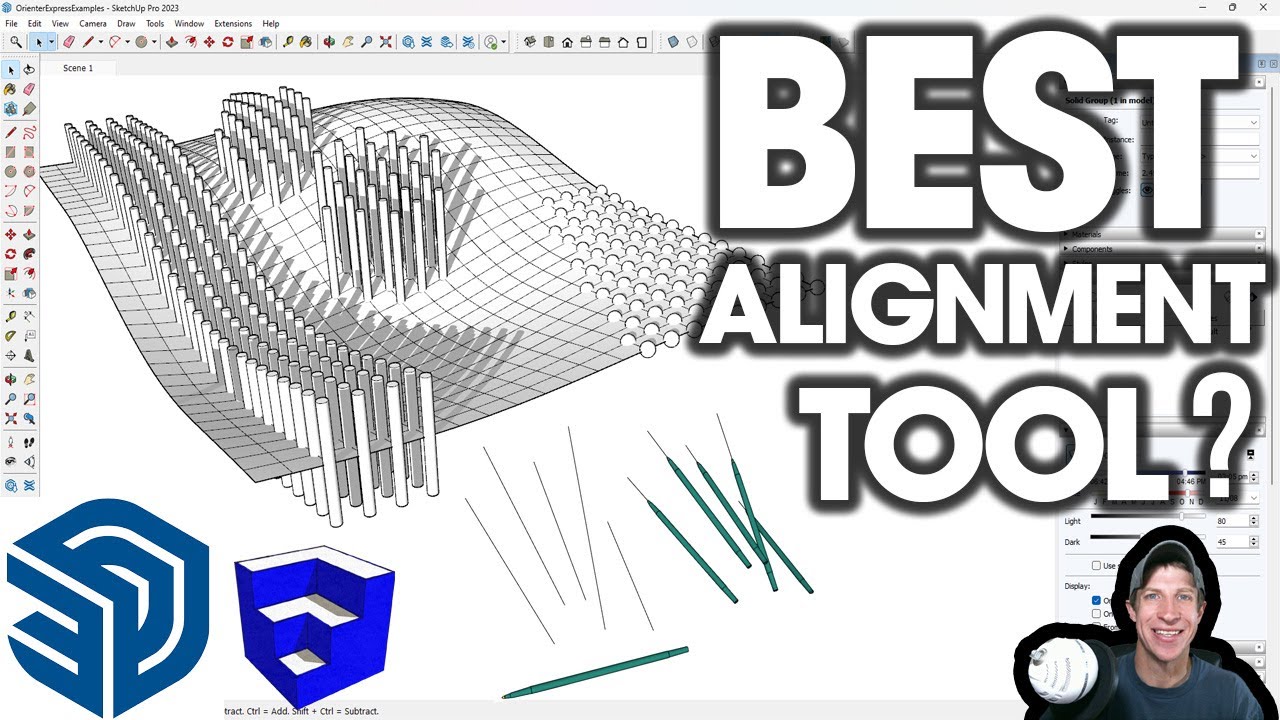 БЕСПЛАТНЫЙ инструмент для выравнивания объектов в SketchUp — Orienter Express!