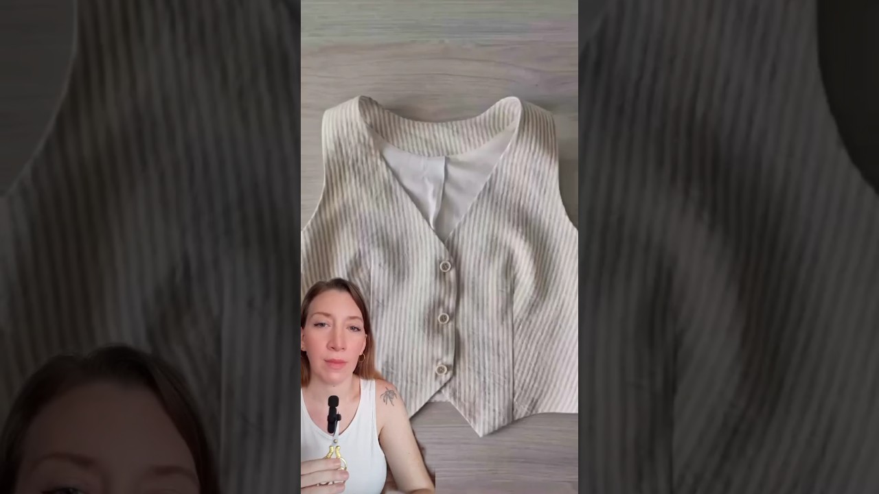 As&iacute; se cose el forro de un chaleco #shortvideo #costura