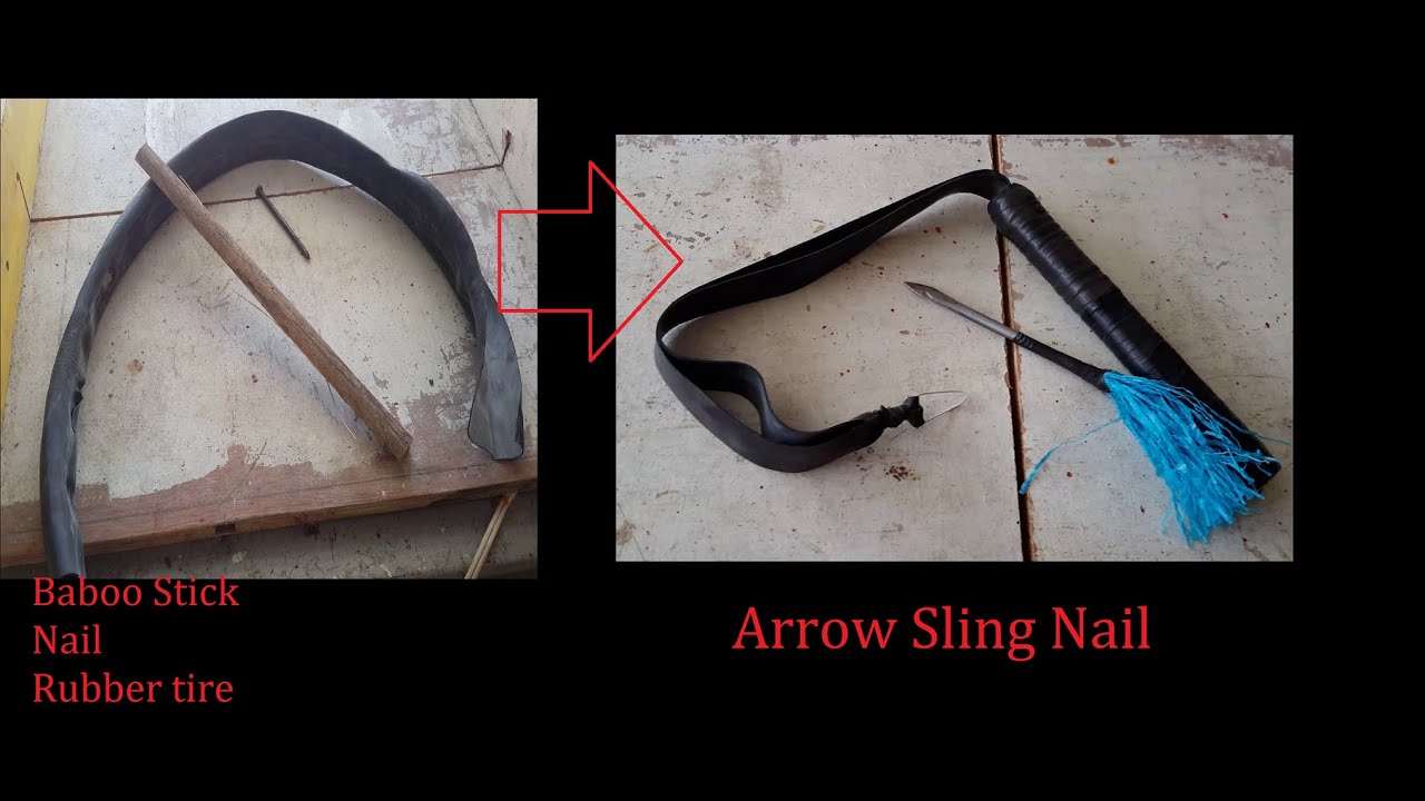 Amazing weapon From Scratch.. How To Make  DIY Arrow Nail Dart Slingshot weapon. ( Boy Pana )