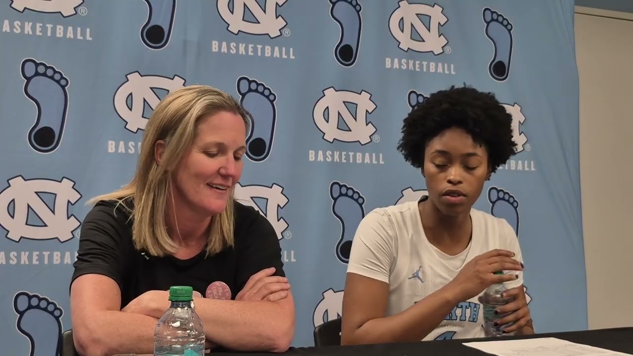 #UNC coach Courtney Banghart and guard Laila Hull after blowout victory over Pittsburgh