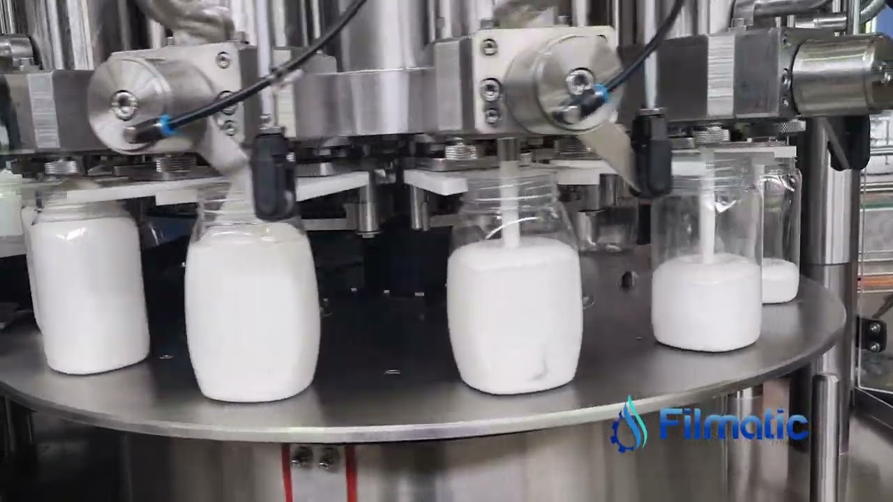Mayonnaise Filling - FRV12-LS-B-N2 ROTARY PISTON FILLER-Filmatic Packaging Systems