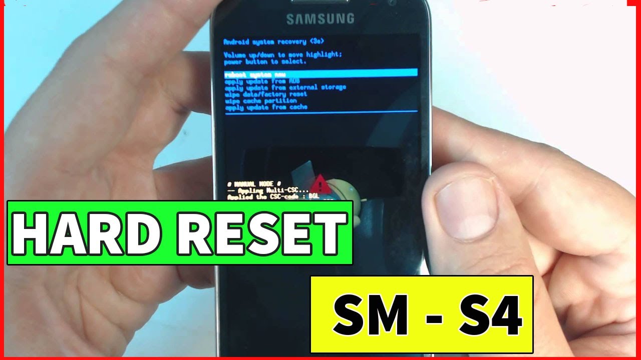 HARD RESET SAMSUNG GALAXY S4 SGH-i337 (RESETEAR o RESTAURAR ) SAMSUNG GALAXY S4.