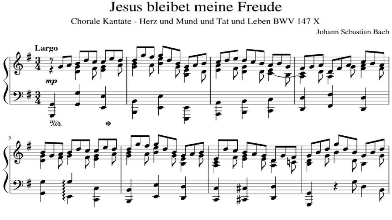 Jesus bleibet meine Freude BWV 147 Johann Sebastian Bach Piano Sheet Music