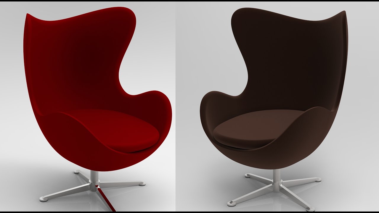 Design of Egg Chair in Solidworks || 3D Model || Rendered in Keyshot