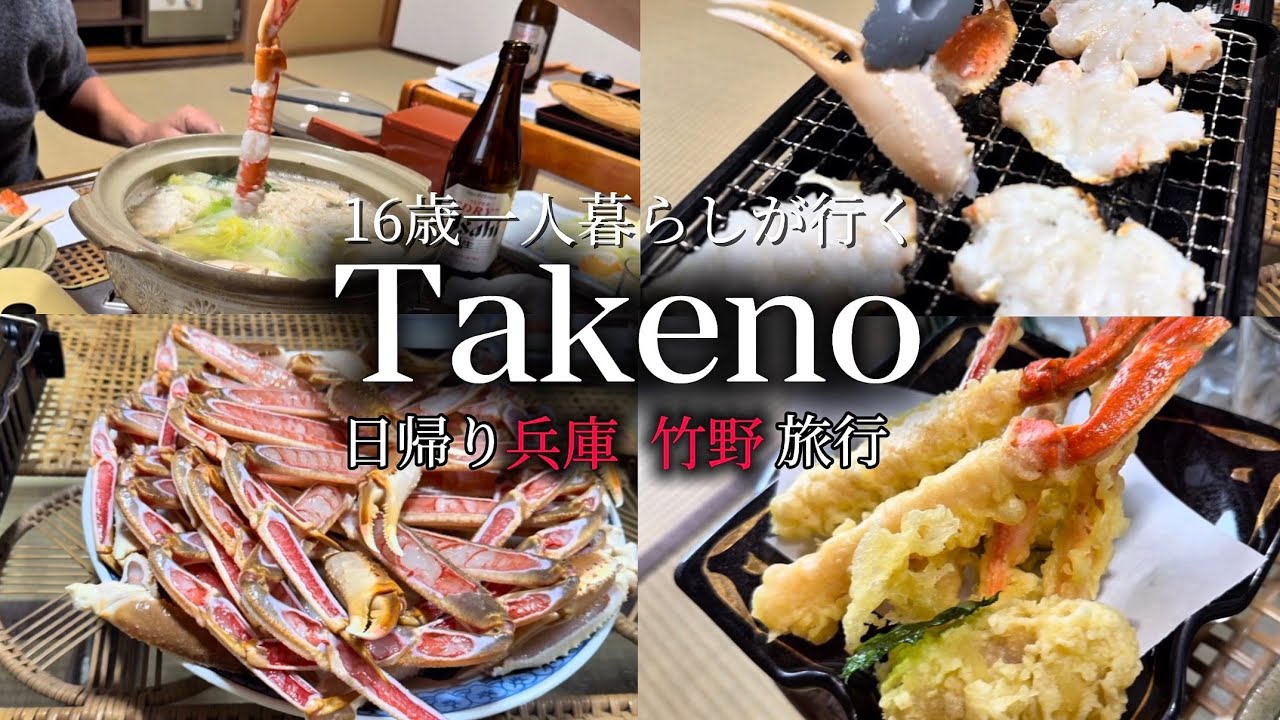【Vlog】16歳、一人暮らし。母と竹野へ｜雪とカニの日帰り旅🦀