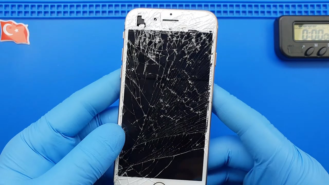Замена экрана iPhone 8 и среднего чехла
