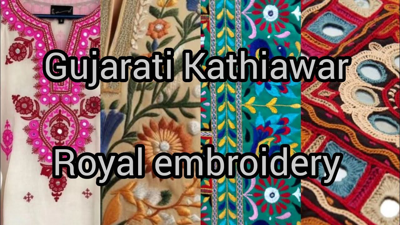 Gujarati Kathiawar Embroidery Design | Traditional Hand Embroidery Art#trend#trending