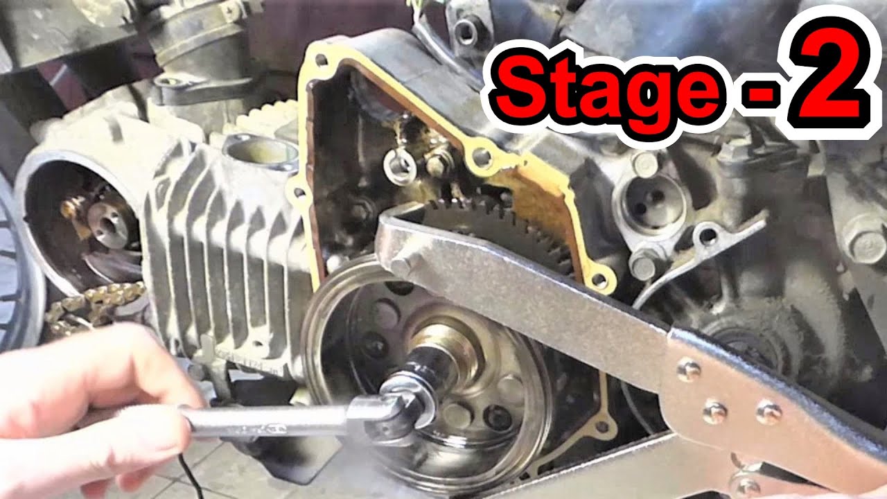 FLYWHEE Removal AND Many Other Parts |  Engine LEFT Side Disassembly | STAGE-2 | HONDA INNOVA GARAGE