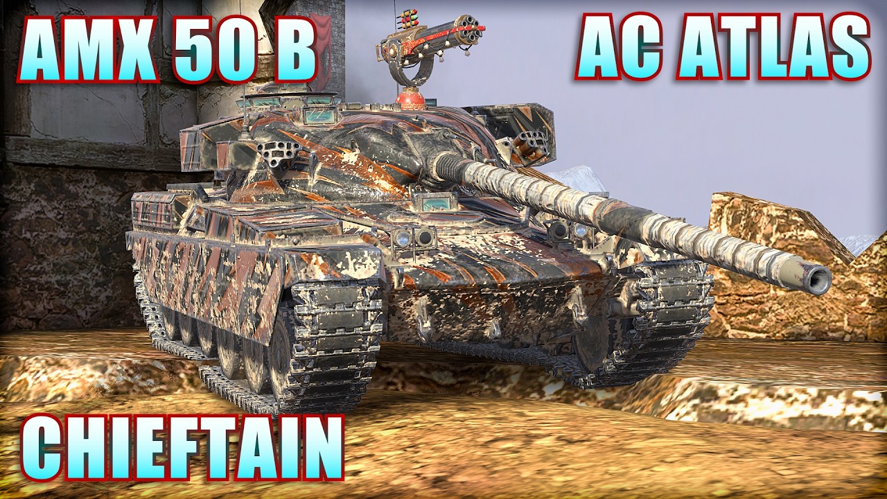 GOAT!!! AMX 50 B ● CHIEFTAIN ● AC ATLAS | World of Tanks Blitz Replays