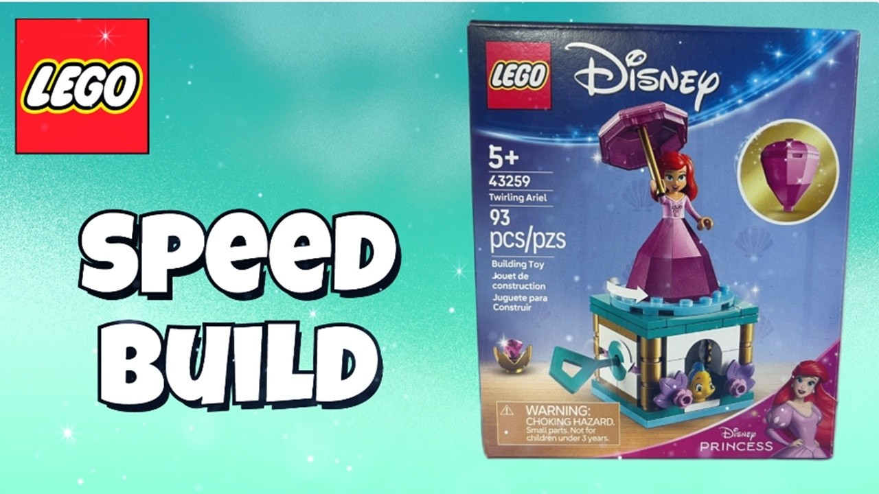 Fun Quick Build! She Really Twirls! LEGO Disney Twirling Ariel #lego #disney  #mermaid #afol #cute