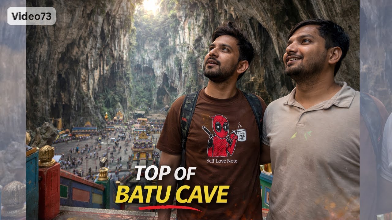 Climbing 511 Steps Batu Caves Rainbow Stairs 🌈 | The View Inside Shocked Me!
