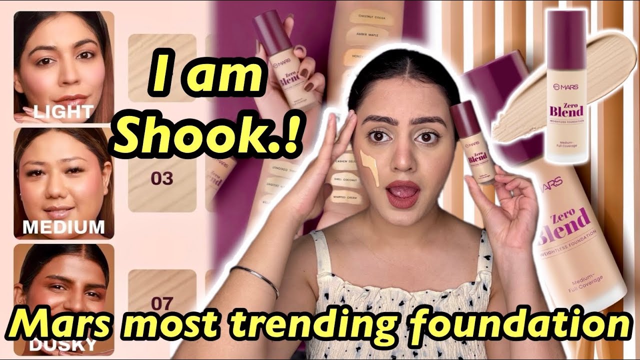 *NEW* Mars zero blend foundation review + Demo | Most trending foundation in India | Kp styles