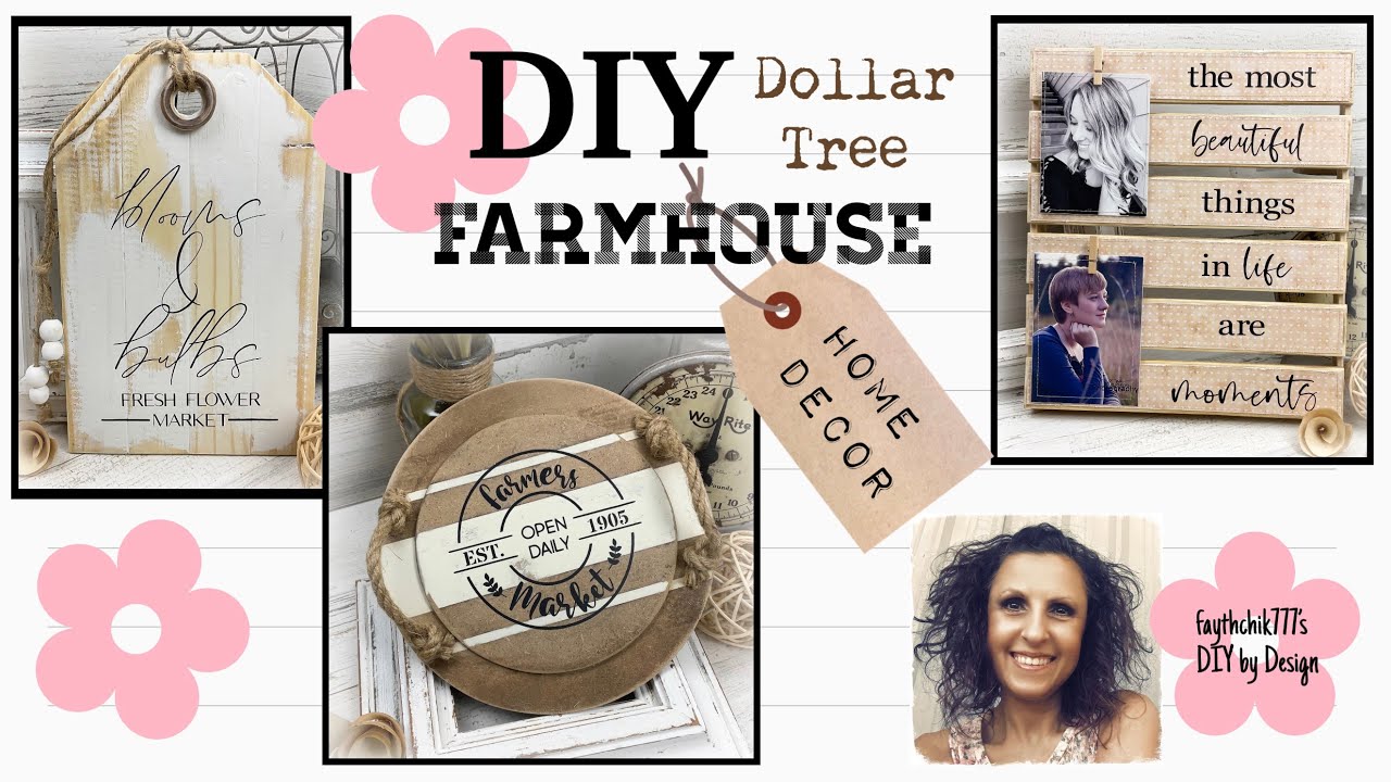 DIY Dollar Tree Farmhouse Crafts | DIY Farmhouse Decor | DIY Dollar Tree Home Decor