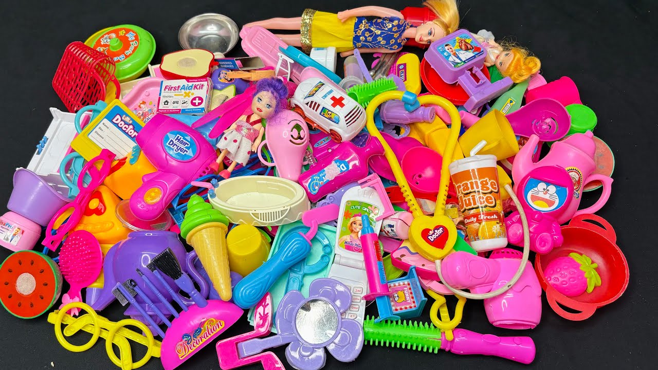 4 Minutes Satisfying with Unboxing Barbie Princess Bedroom Dress Up Playset ASMR | Review Toys