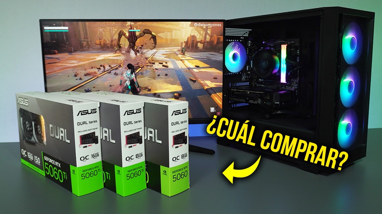 ¿Cuál Comprar? RTX 5060 vs RTX 5060 Ti 8GB vs RTX 5060 Ti 16GB - Battlefield 6, Doom, Warzone y más
