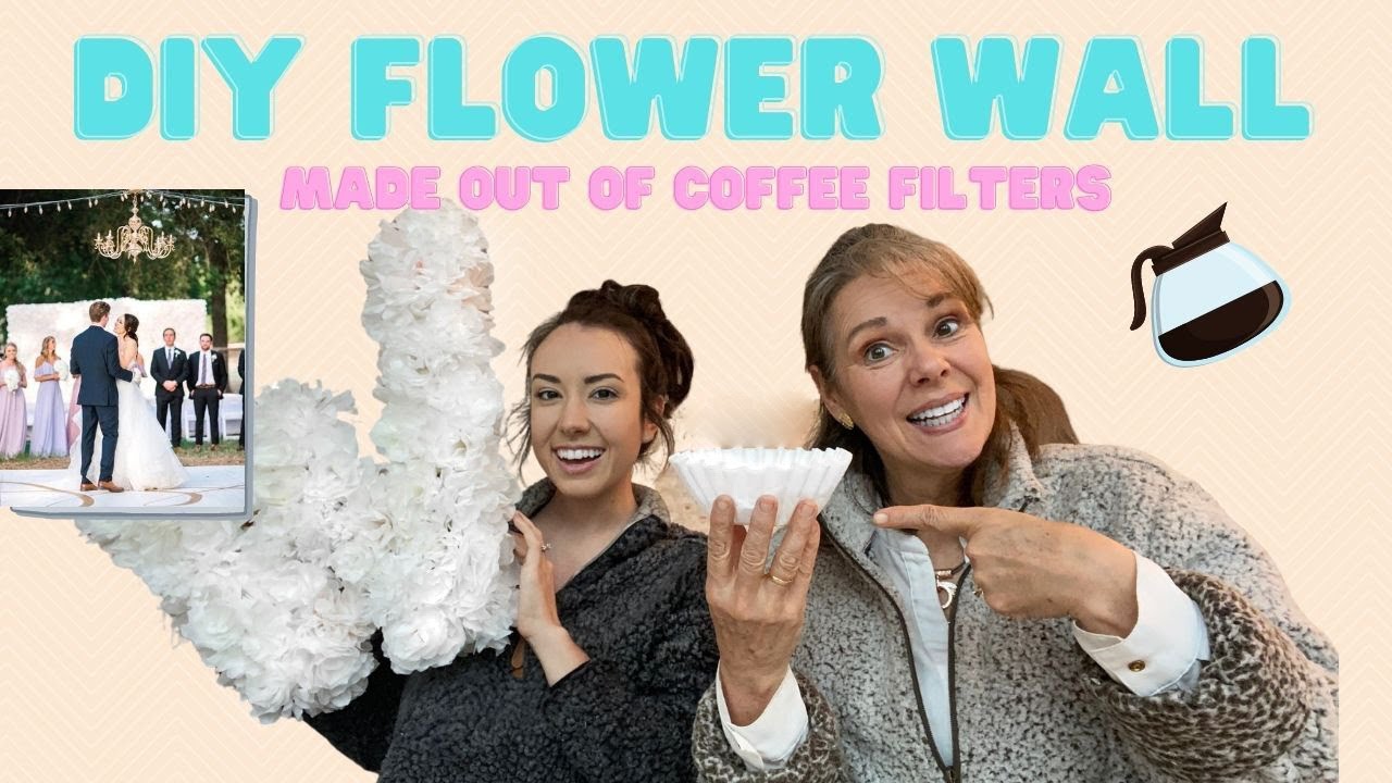 DIY COFFEE FILTER FLOWER WALL || Save hundreds of dollars on this DIY wedding hack!