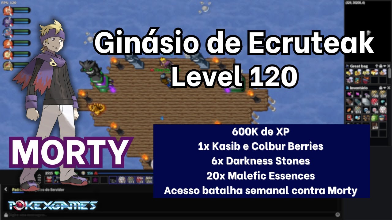 Gin&aacute;sio de Ecruteak / Morty (Level 120) - PXG Johto