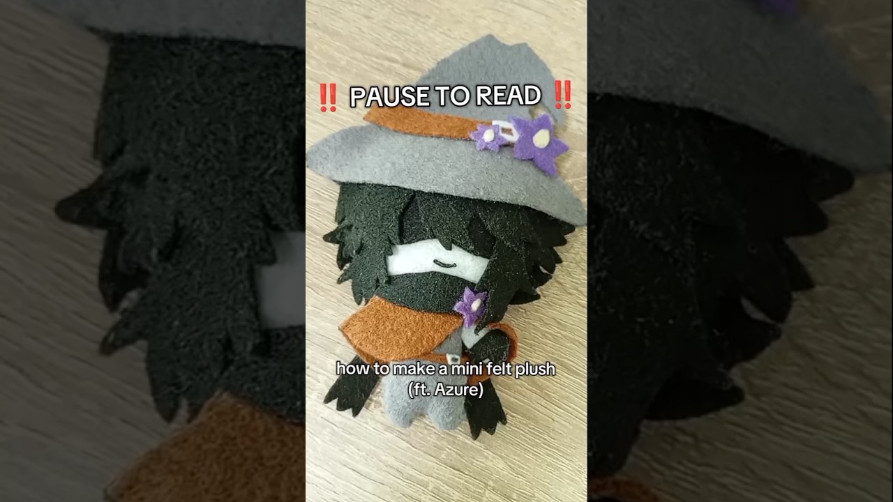 mini felt plush tutorial! i made Azure for this one (⁠◕⁠ᴗ⁠◕⁠✿⁠) 💜 #forsaken  #diy #feltplush