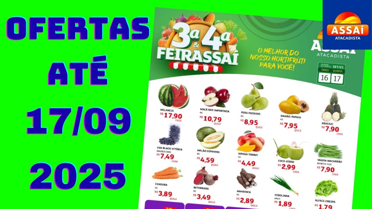 ASSA&Iacute; ATACADISTA OFERTAS AT&Eacute; 17 09 2025 FOLHETO OFERTAS FEIRA E A&Ccedil;OUGUE SP