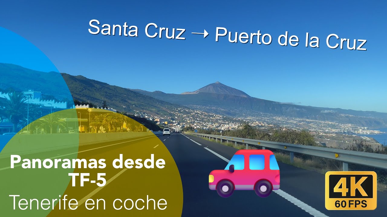 Vistas desde autopista TF5 - Tenerife paisajes 4K