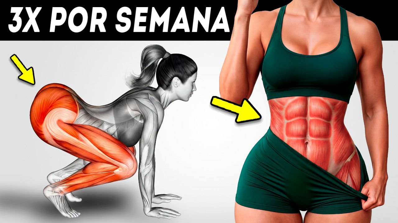 8 Minutos Para PERDER BARRIGA e AUMENTAR BUMBUM | 6 Exercícios INFALÍVEIS em Casa