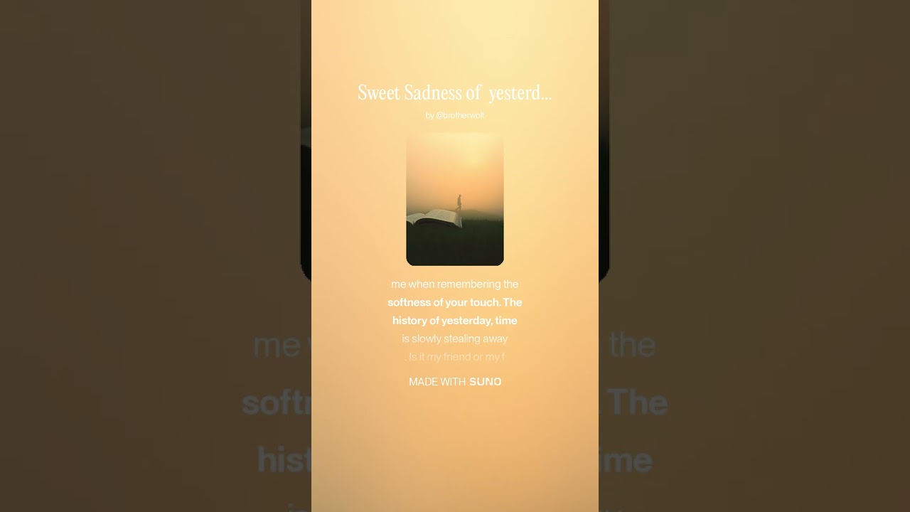 Sweet Sadness of  yesterday